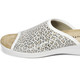 Sandaletten & Pantoletten - Stretch Sommerschuhe wahlweise als Pantolette oder Sandalette – Farbe WEISS-LEO Sandaletten & Pantoletten - Stretch Sommerschuhe wahlweise als Pantolette oder Sandalette, in Größe 036 bis 042, in Farbe WEISS-LEO, in Ausführung Pantolette
