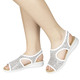 Sandaletten & Pantoletten - Stretch Sommerschuhe wahlweise als Pantolette oder Sandalette – Farbe WEISS-LEO – Ansicht 2 Sandaletten & Pantoletten - Stretch Sommerschuhe wahlweise als Pantolette oder Sandalette, in Größe 036 bis 042, in Farbe WEISS-LEO, in Ausführung Pantolette – Farbe WEISS-LEO – Ansicht 2