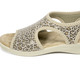 Sandaletten & Pantoletten - Stretch Sommerschuhe wahlweise als Pantolette oder Sandalette – Farbe BEIGE-LEO – Ansicht 1 Sandaletten & Pantoletten - Stretch Sommerschuhe wahlweise als Pantolette oder Sandalette, in Größe 036 bis 042, in Farbe WEISS-LEO, in Ausführung Pantolette – Farbe BEIGE-LEO – Ansicht 1