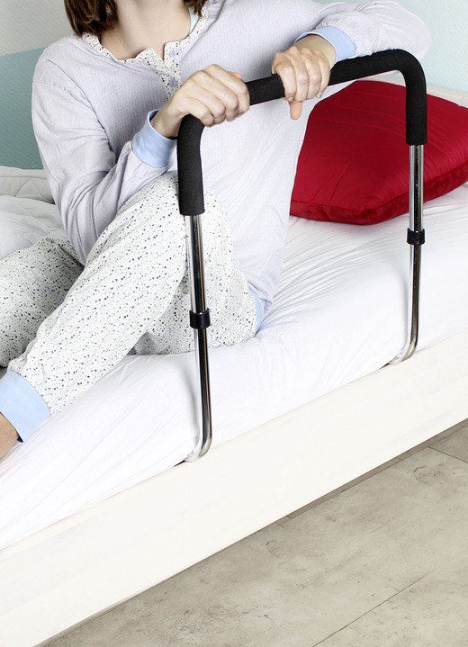 - Macht das Aufstehen leichter: Bett-Aufstehhilfe, in Farbe SILBER-SCHWARZ Ansicht 3