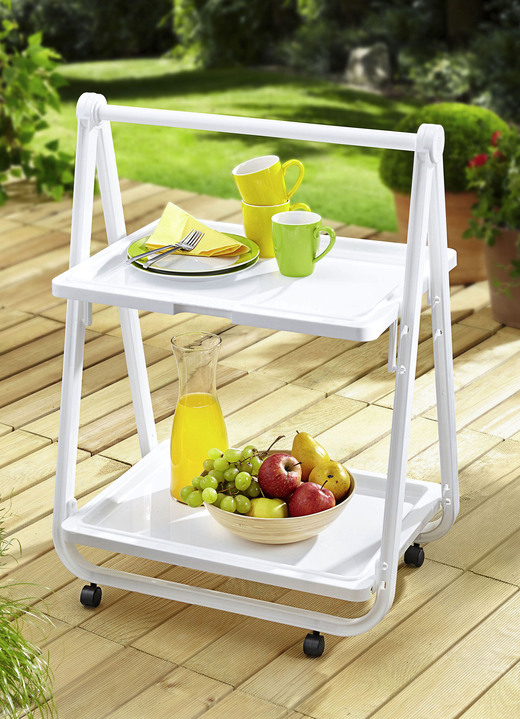 Garten - Klapp-Servierwagen, in Farbe WEISS Ansicht 1