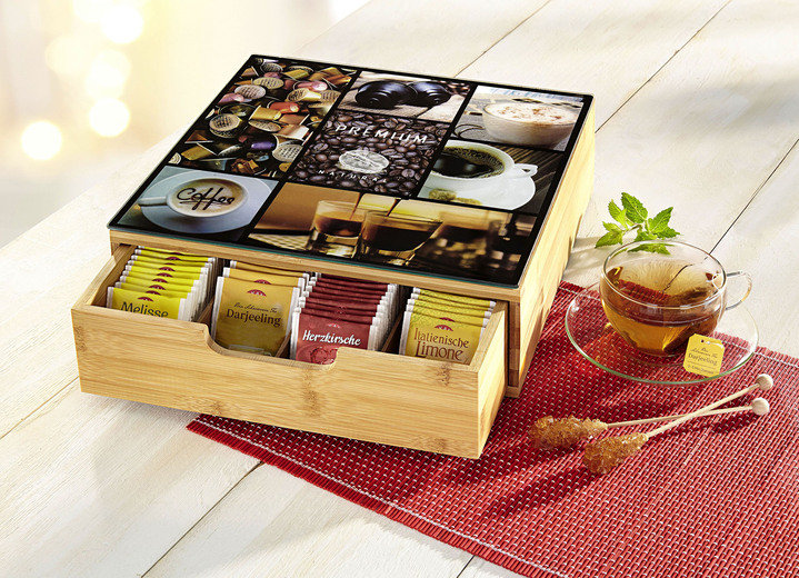 Kaffee & Tee - Kaffee-Tee-Orga aus Bambus, in Farbe BRAUN