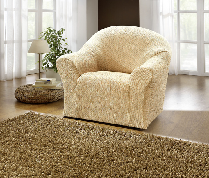 Wohnaccessoires - Stretchbezüge Ansicht 29 Wohnaccessoires - Stretchbezüge, in Größe 101 (Sesselbezug) bis 114 (Sitzflächen-Bezug), in Farbe BEIGE Ansicht 29