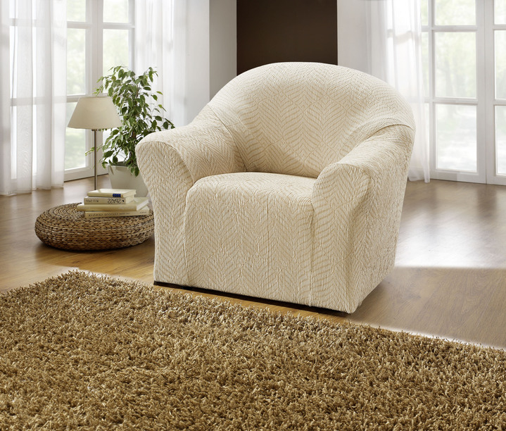 Wohnaccessoires - Stretchbezüge Ansicht 5 Wohnaccessoires - Stretchbezüge, in Größe 101 (Sesselbezug) bis 114 (Sitzflächen-Bezug), in Farbe BEIGE Ansicht 5