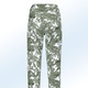 Hosen - Hose in trendiger Blätter-Dessinierung – Farbe OLIV-WEISS – Ansicht 2 Hosen - Hose in trendiger Blätter-Dessinierung, in Größe 017 bis 052, in Farbe JEANSBLAU-WEISS – Farbe OLIV-WEISS – Ansicht 2