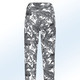 Hosen - Hose in trendiger Blätter-Dessinierung – Farbe SCHWARZ-WEISS – Ansicht 2 Hosen - Hose in trendiger Blätter-Dessinierung, in Größe 017 bis 052, in Farbe JEANSBLAU-WEISS – Farbe SCHWARZ-WEISS – Ansicht 2