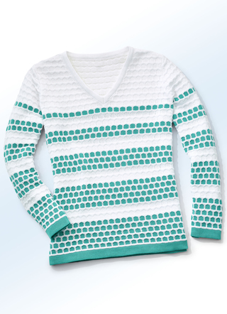 Pullover in 2 Farben mit pfiffigem Dessin
