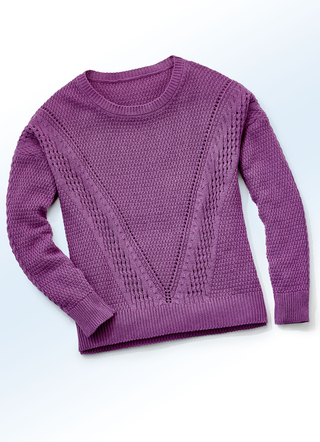 Pullover in 3 Farben in streckender Optik