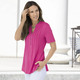 Tuniken - Shirt-Tunika mit Schlingenknopfleiste – Farbe PINK Tuniken - Shirt-Tunika mit Schlingenknopfleiste, in Größe 036 bis 054, in Farbe ROYALBLAU