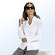 Langarm - Bluse mit Kelchkragen – Farbe WEISS – Ansicht 1 Langarm - Bluse mit Kelchkragen, in Größe 036 bis 052, in Farbe WEISS – Farbe WEISS – Ansicht 1