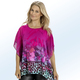 - Poncho-Tunika mit eingearbeitetem Top, in Größe 036 bis 054, in Farbe FUCHSIA-SCHWARZ-BUNT