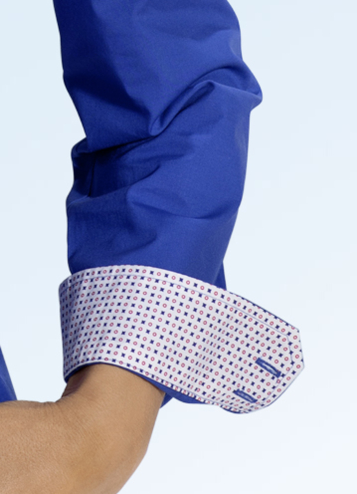 - Longbluse mit Baumwolle, in Größe 036 bis 052, in Farbe ROYALBLAU Ansicht 2