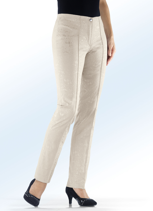 Hosen - Edel schimmernde Jacquard-Hose Ansicht 2 Hosen - Edel schimmernde Jacquard-Hose, in Größe 018 bis 052, in Farbe KORALLE Ansicht 2