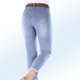 Hosen mit Knopf- und Reißverschluss - Basic-Jeans in 7/8-Länge – Farbe HELLBLAU Hosen mit Knopf- und Reißverschluss - Basic-Jeans in 7/8-Länge, in Größe 017 bis 052, in Farbe WEISS