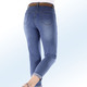 Hosen mit Knopf- und Reißverschluss - Basic-Jeans in 7/8-Länge, in Größe 017 bis 052, in Farbe HELLBLAU