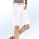 7/8-Hosen, Capris, Bermudas - Basic-Jeans-Bermudas, in Größe 034 bis 052, in Farbe WEISS