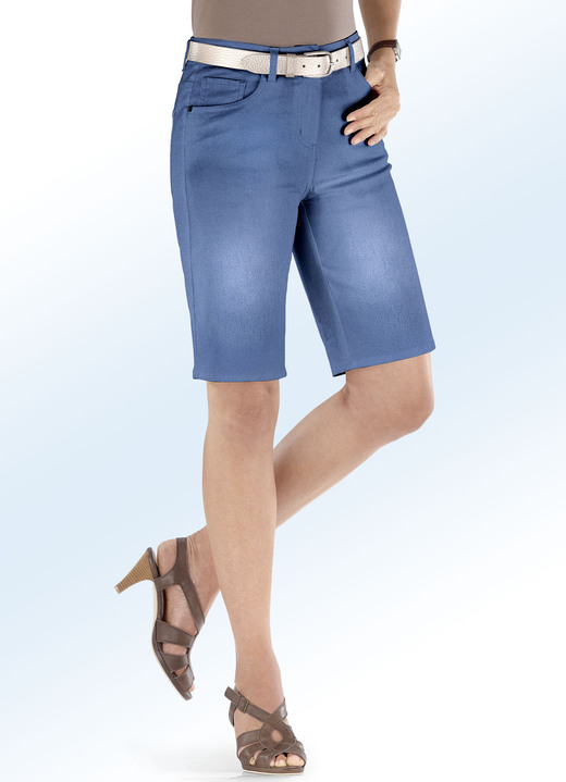 7/8-Hosen, Capris, Bermudas - Basic-Jeans-Bermudas, in Größe 034 bis 052, in Farbe WEISS Ansicht 3
