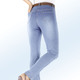 Hosen mit Knopf- und Reißverschluss - Basic-Jeans – Farbe HELLBLAU – Ansicht 2 Hosen mit Knopf- und Reißverschluss - Basic-Jeans, in Größe 017 bis 052, in Farbe WEISS – Farbe HELLBLAU – Ansicht 2