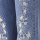 Hosen mit Knopf- und Reißverschluss - Edel-Jeans mit Stickerei-Applikationen und Glitzersteinchen, in Größe 017 bis 052, in Farbe HELLBLAU – Farbe JEANSBLAU – Ansicht 3
