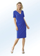 Kurzarm - Kleid in angesagter Wickeloptik – Farbe ROYALBLAU Kurzarm - Kleid in angesagter Wickeloptik, in Größe 036 bis 052, in Farbe SCHWARZ