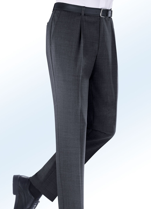 Hosen - Legere Dehnbundhose in 4 Farben, in Größe 025 bis 059, in Farbe HELLGRAU Ansicht 3