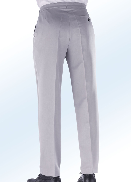 Hosen - Tragangenehme Bundverstellerhose mit Seitentaschen Ansicht 2 Hosen - Tragangenehme Bundverstellerhose mit Seitentaschen, in Größe 025 bis 060, in Farbe HELLGRAU MELIERT Ansicht 2