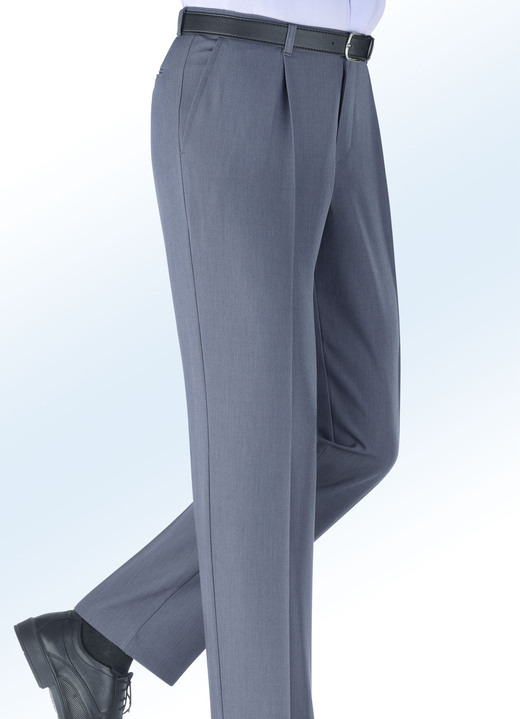 SALE % - Melierte Dehnbund-Unterbauch-Hose, in Größe 025 bis 064, in Farbe RAUCHBLAU Ansicht 1