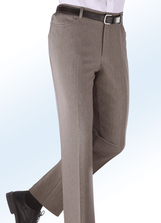 Hosen - Hose in Leinenoptik in 4 Farben, in Größe 025 bis 060, in Farbe SCHWARZ Ansicht 2