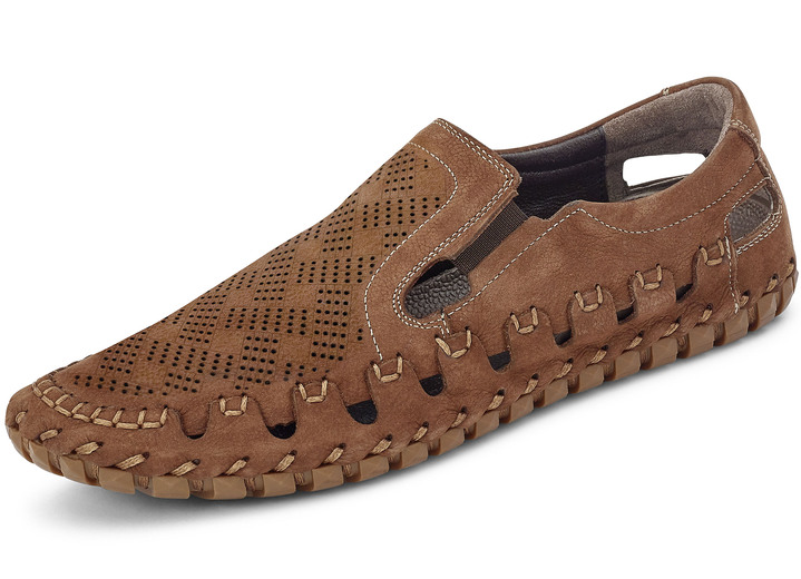 Slipper & Schnürschuhe - Gemini Slipper in lässigem Design, in Größe 040 bis 046, in Farbe COGNAC Ansicht 1