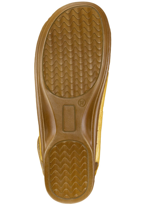 Sandaletten & Pantoletten - Gemini Sandale mit Klettspange, in Größe 036 bis 042, in Farbe SENFGELB Ansicht 3