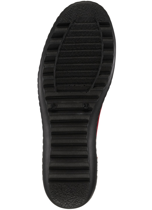 - Gemini Slipper mit dekorativen Elastikeinsätzen, in Größe 036 bis 042, in Farbe RUBINROT Ansicht 4