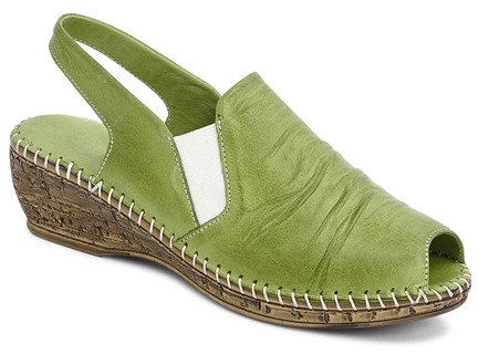 Sandalette mit flotter Raffung in 3 Farben