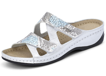 ELENA EDEN, bequeme Damen-Pantoletten, Weite G, mit Klettverschluss