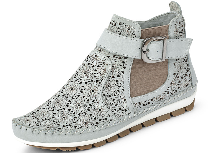 Stiefel & Stiefeletten - Gemini Stiefelette mit verstellbarer Zierspange , in Größe 035 bis 042, in Farbe HELLBLAU Ansicht 1