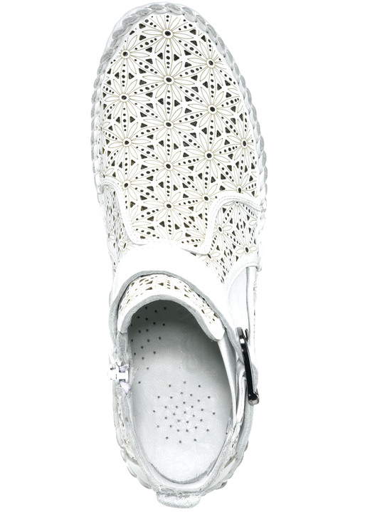 Stiefel & Stiefeletten - Gemini, sommerliche Damen-Stiefeletten, Weite G, mit herausnehmbarem Fußbett, in Größe 035 bis 042, in Farbe WEISS Ansicht 3