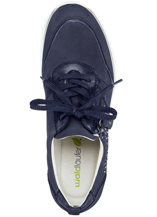 Slipper & Schnürschuhe - Waldläufer, bequeme Damen-Schnürschuhe, Weite H, mit herausnehmbarem Fußbett, in Größe 3 1/2 bis 8, in Farbe MARINE Ansicht 3