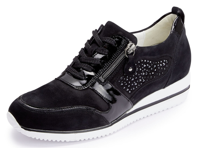 Slipper & Schnürschuhe - Waldläufer, bequeme Damen-Schnürschuhe, Weite H, mit herausnehmbarem Fußbett, in Größe 3 1/2 bis 8, in Farbe MARINE Ansicht 5