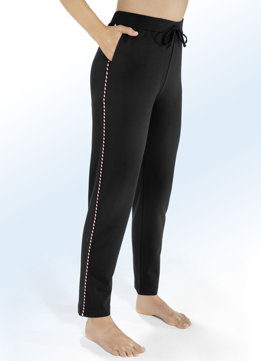Damenmode - Hose mit Tunnelzugband, in Größe 018 bis 054, in Farbe SCHWARZ Ansicht 1