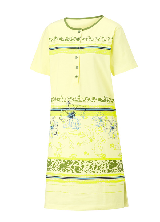 Nachthemden Kurzarm - Zweierpack Nachthemden mit platziertem Druck vorne Ansicht 4 Nachthemden Kurzarm - Zweierpack Nachthemden mit platziertem Druck vorne, in Größe 036 bis 052, in Farbe TÜRKIS/LIMONE Ansicht 4