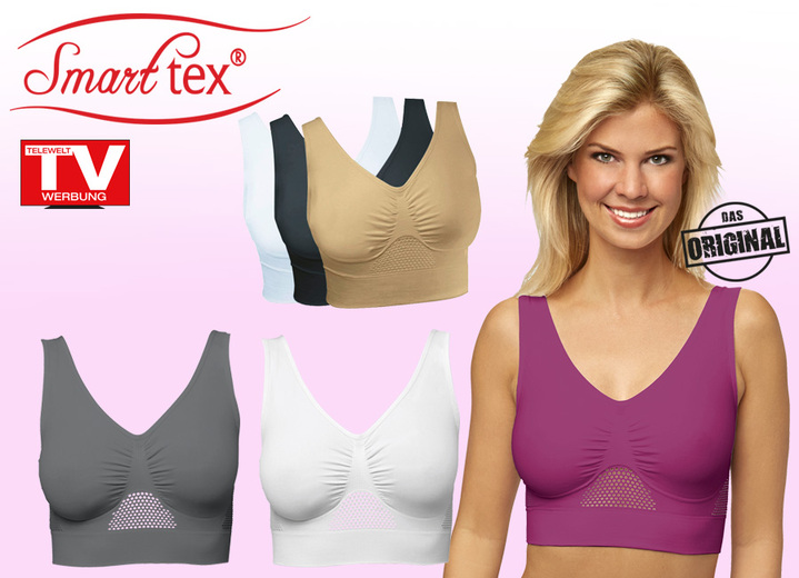 Sport-BH - 3-Pack Sport-BH, in Größe 3XL bis XXL, in Farbe WEISS-ANTHRA-BEERE Ansicht 1