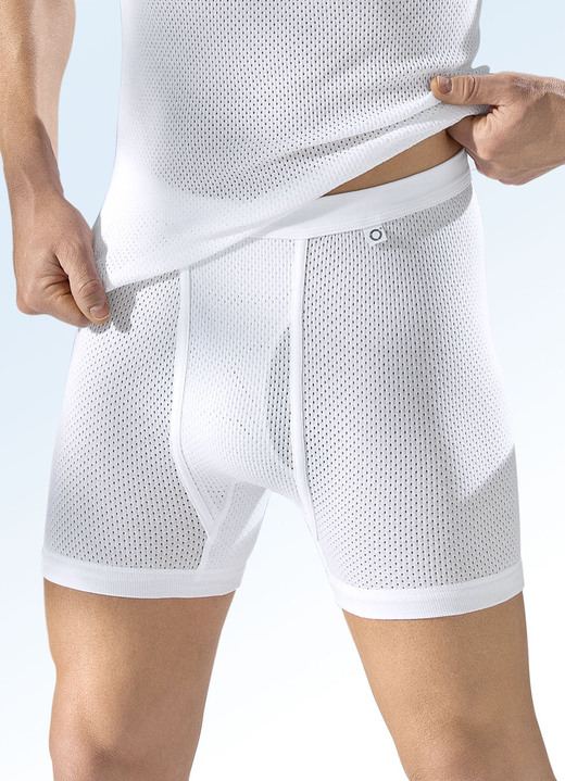Slips & Unterhosen - Pfeilring Dreierpack Unterhosen, Doppelripp, weiß, in Größe 005 bis 011, in Farbe WEIß Ansicht 1