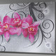 Blumen - Bild mit dem Titel Orchideen, in Farbe ROSA-SILBER