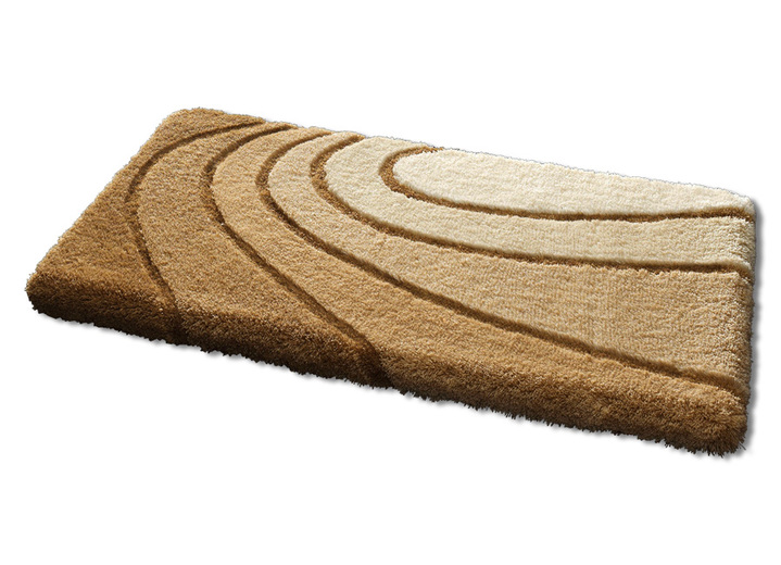 Badgarnituren - Badgarnitur von Kleine Wolke mit rutschhemmender Rückseite, in Größe 100 (Vorleger halbrund, 50/ 80 cm) bis 112 (WC-Deckelbezug, 47/ 50 cm), in Farbe BEIGE Ansicht 2