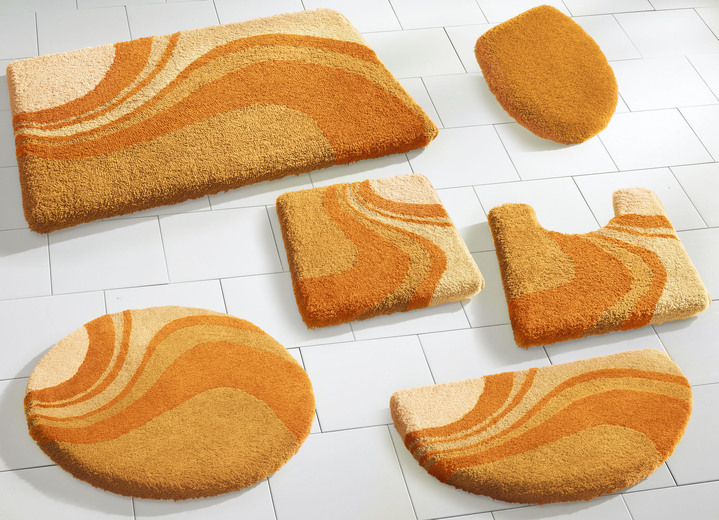 Badgarnituren - Badgarnitur von Kleine Wolke mit rutschhemmender Rückseite, in Größe 100 (Vorleger halbrund, 50/ 80 cm) bis 112 (WC-Deckelbezug, 47/ 50 cm), in Farbe GRÜN Ansicht 14