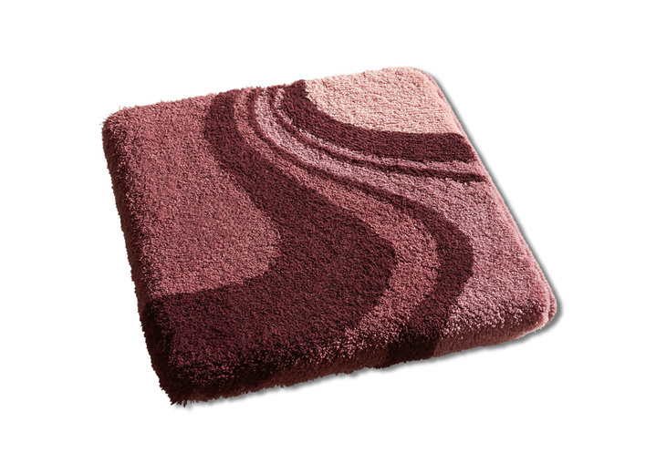 Badgarnituren - Badgarnitur von Kleine Wolke mit rutschhemmender Rückseite, in Größe 100 (Vorleger halbrund, 50/ 80 cm) bis 112 (WC-Deckelbezug, 47/ 50 cm), in Farbe BEERE Ansicht 1