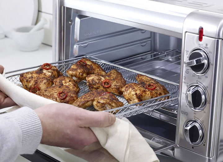 Heißluftfritteusen - Heißluft-Ofen mit 5 Funktionen Ansicht 2 Heißluftfritteusen - Heißluft-Ofen mit 5 Funktionen, in Farbe EDELSTAHL Ansicht 2