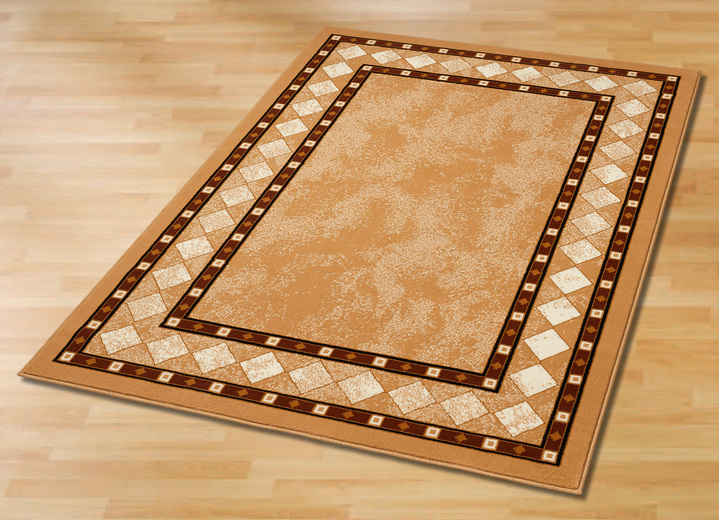 Klassisch - Dicht gewebte Brücken und Teppiche mit Jute-Rückseite, in Größe 111 (Brücke, 60x110 cm) bis 288 (Teppich, 240x330 cm), in Farbe BLAU Ansicht 2