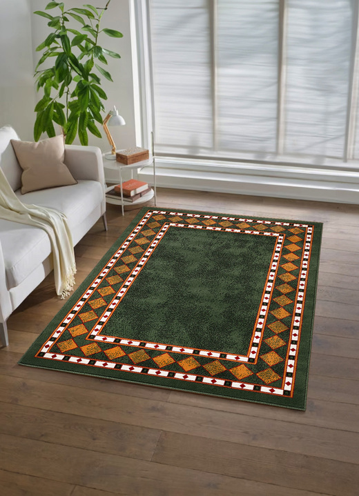 Klassisch - Dicht gewebte Brücken und Teppiche mit Jute-Rückseite, in Größe 111 (Brücke, 60x110 cm) bis 288 (Teppich, 240x330 cm), in Farbe BLAU Ansicht 5