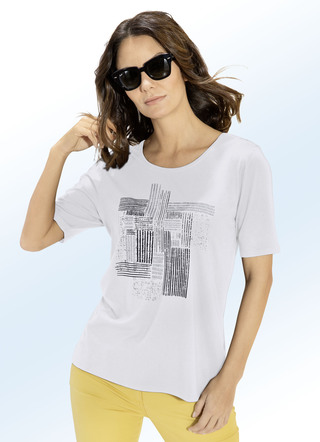 Shirt mit effektvollem Kontrast-Druck in 2 Farben