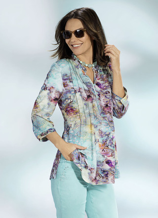 Shirt-Tunika mit hübscher Biesenzier